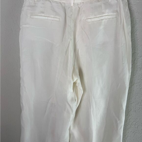 J. Crew Cupro Blend Women's Trouser in Ivory B1237 Size 6 - Picture 9 of 16